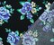 Black-Blue-Multi Rayon Floral Printed Challis Woven Fabric By the Yard